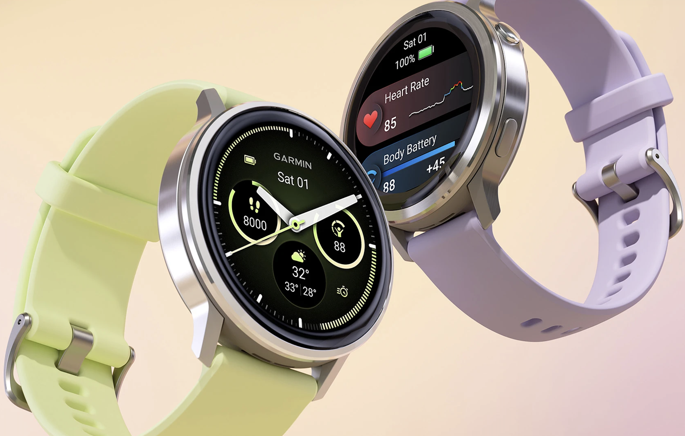 Garmin Venu 4 smartwatch and Garmin Fenix 8 Solar rugged smartwatch